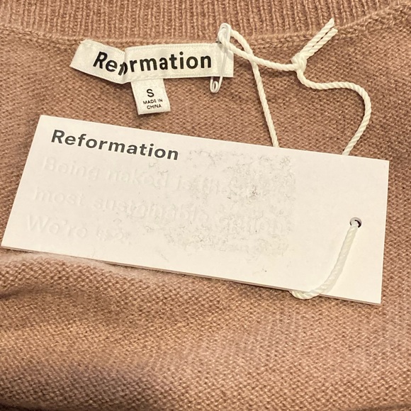 NWT Reformation Tan Caitlin Cashmere Tank and Jogger Set - Sz S - Picture 5 of 8